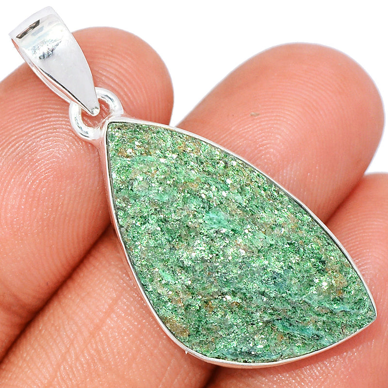 1.6" Fuchsite Green Muscovite Pendants - FUKP307