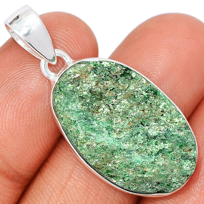 1.5" Fuchsite Green Muscovite Pendants - FUKP315
