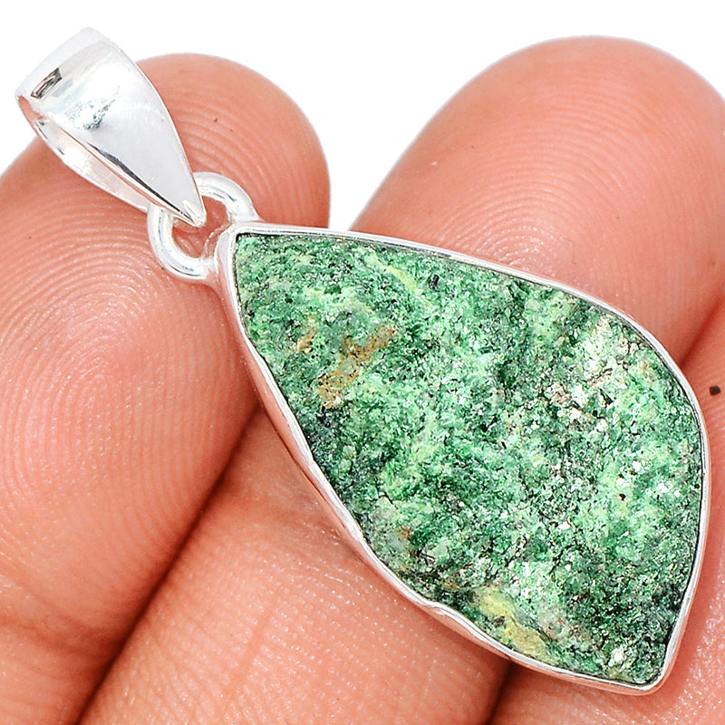 1.5" Fuchsite Green Muscovite Pendants - FUKP321