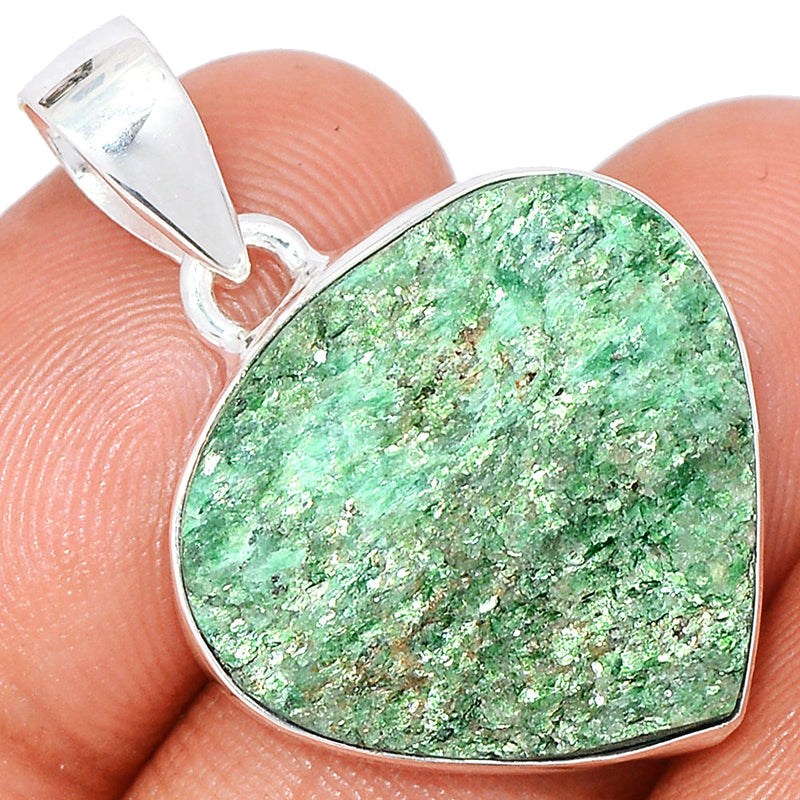 1.2" Fuchsite Green Muscovite Pendants - FUKP322