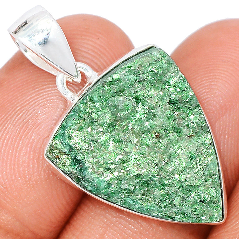 1.2" Fuchsite Green Muscovite Pendants - FUKP323