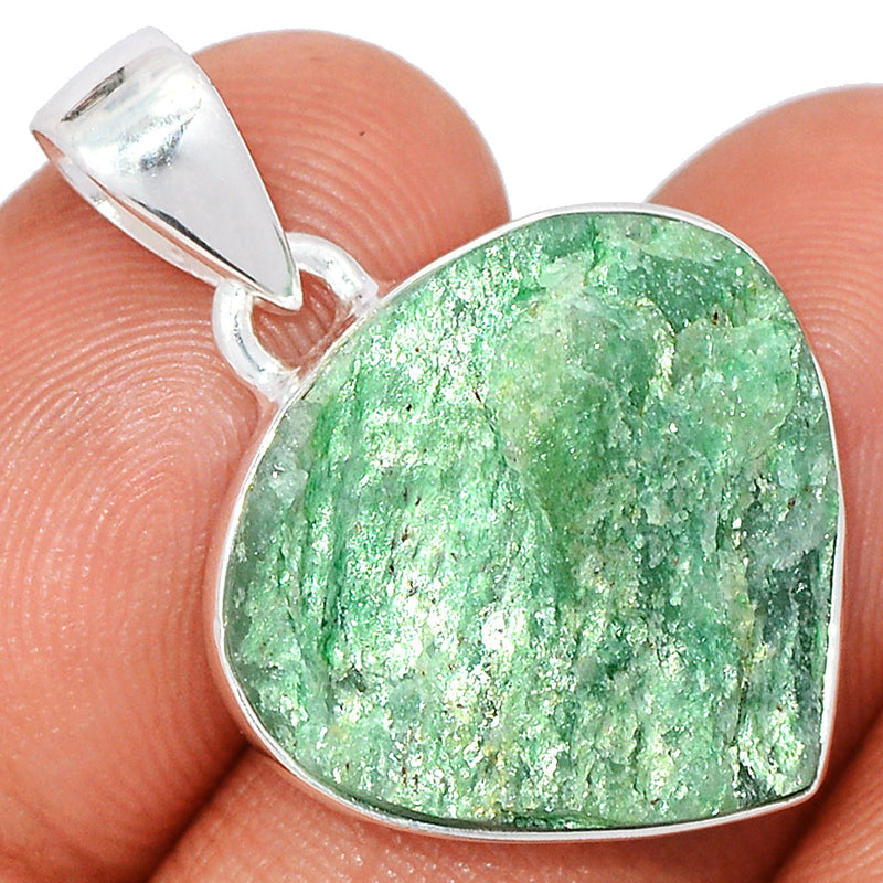 1.2" Fuchsite Green Muscovite Pendants - FUKP324