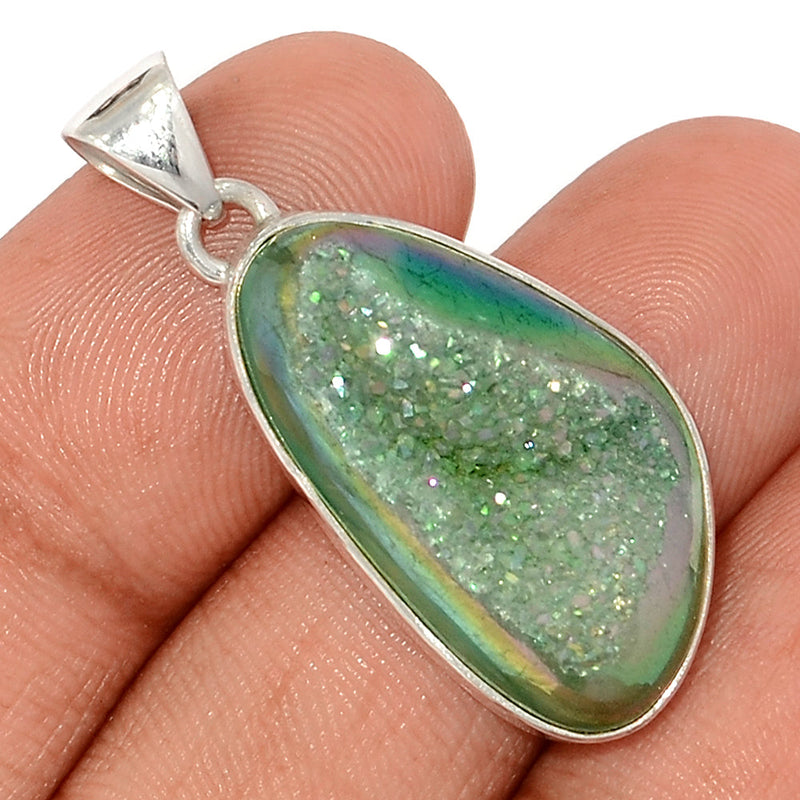 1.5" Green Aura Druzy Pendants - GADP146