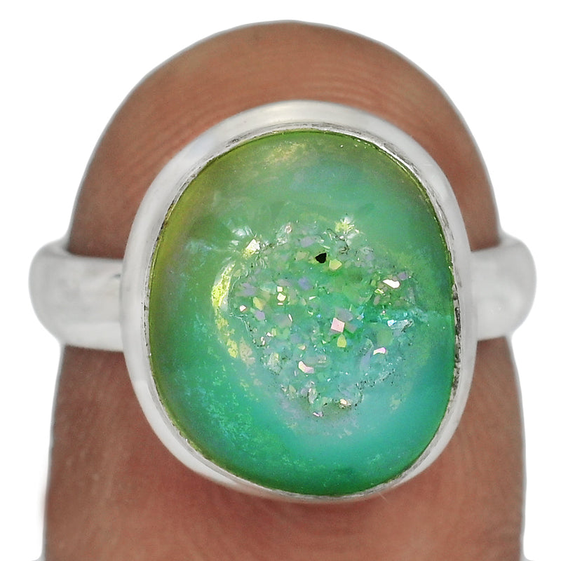 Green Aura Druzy Ring - GADR44