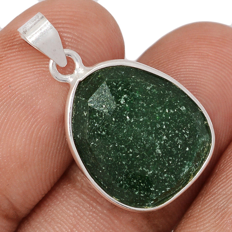 1.1" Green Aventurine Faceted Pendants - GAFP22