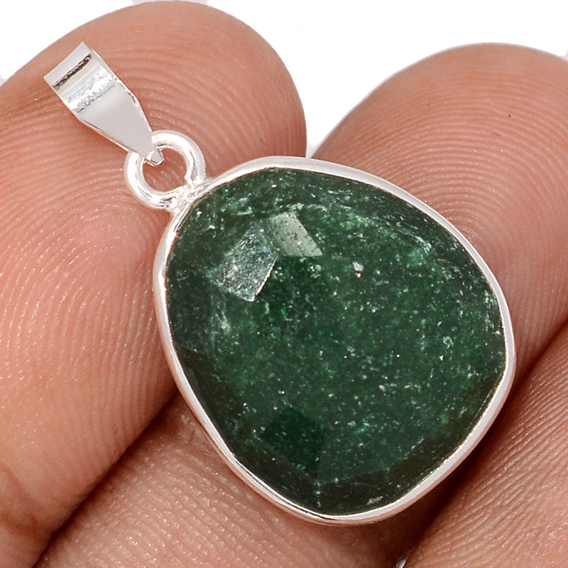 1.1" Green Aventurine Faceted Pendants - GAFP30