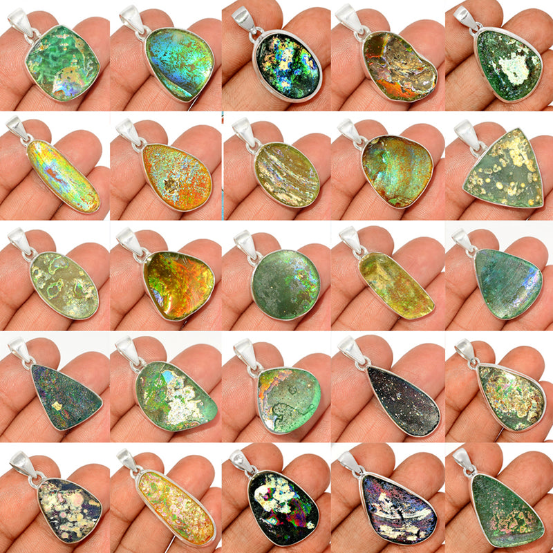 250 Grams Mix Lot - Ancient Roman Glass Pendants - GARGP2