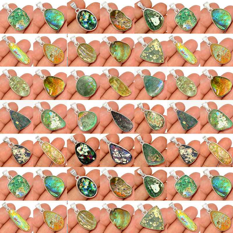 500 Grams Mix Lot - Ancient Roman Glass Pendants - GARGP3