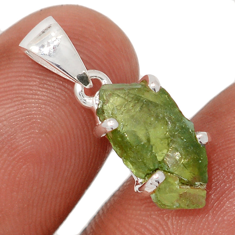 0.8" Green Apatite Rough Pendants - GATP5