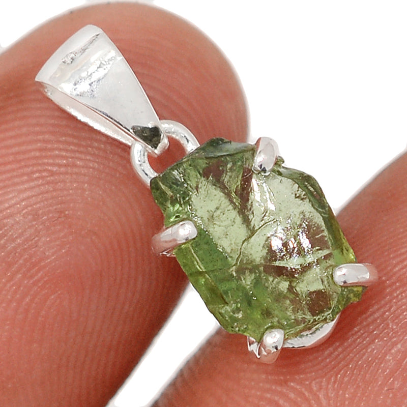 0.8" Green Apatite Rough Pendants - GATP9