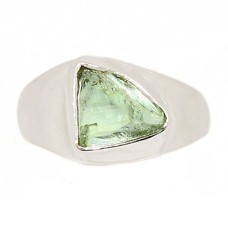 Solid - Green Amethyst Rough Ring - GARR332
