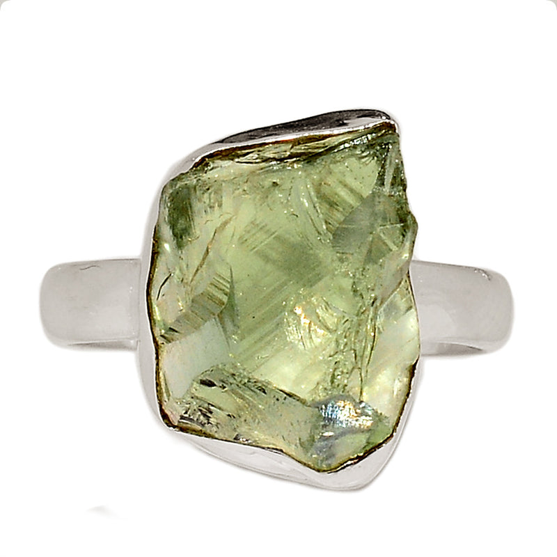 Green Amethyst Rough Ring - GARR340