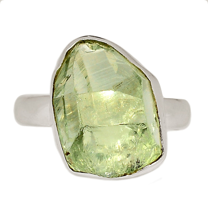 Green Amethyst Rough Ring - GARR347