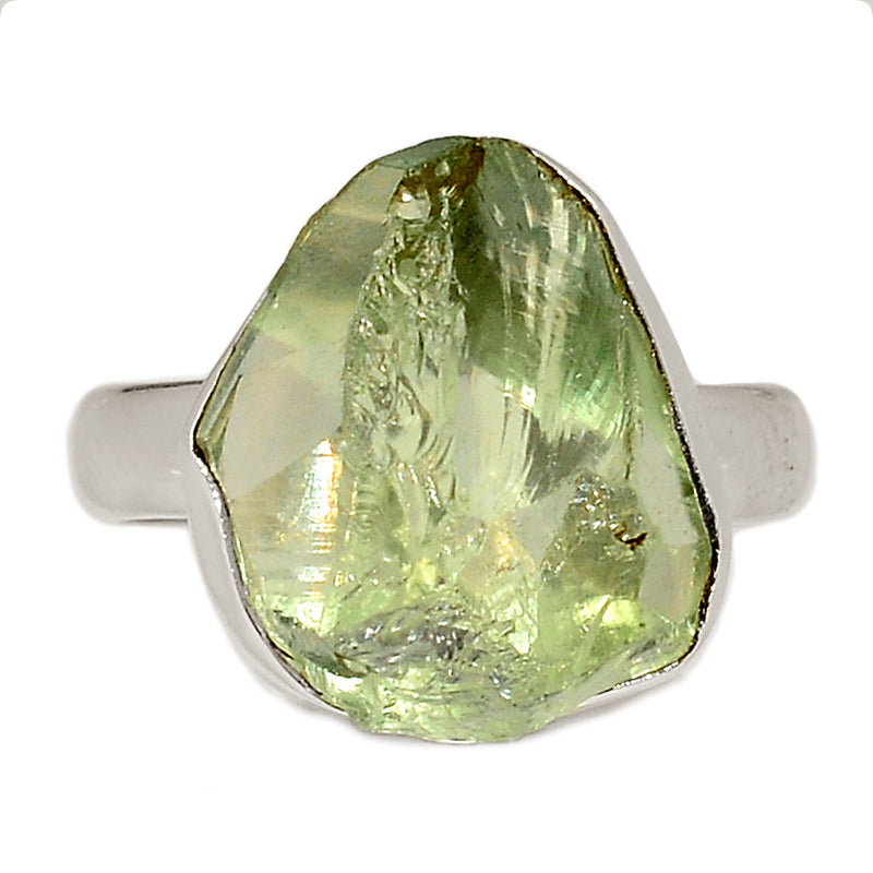 Green Amethyst Rough Ring - GARR348
