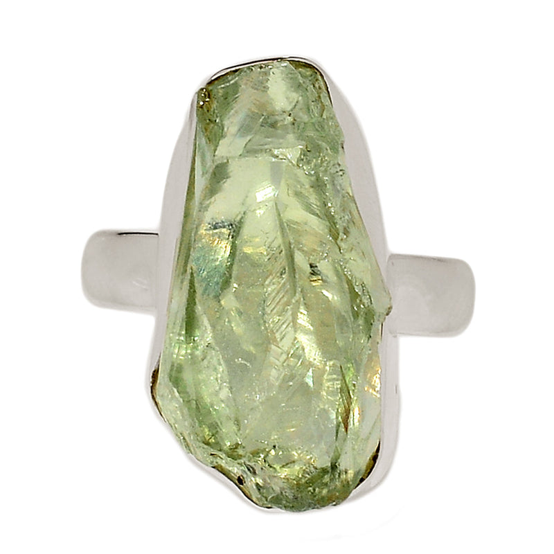 Green Amethyst Rough Ring - GARR356