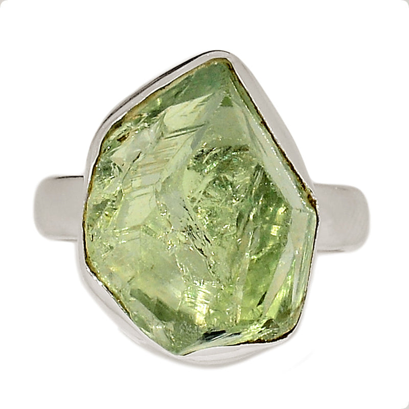 Green Amethyst Rough Ring - GARR362
