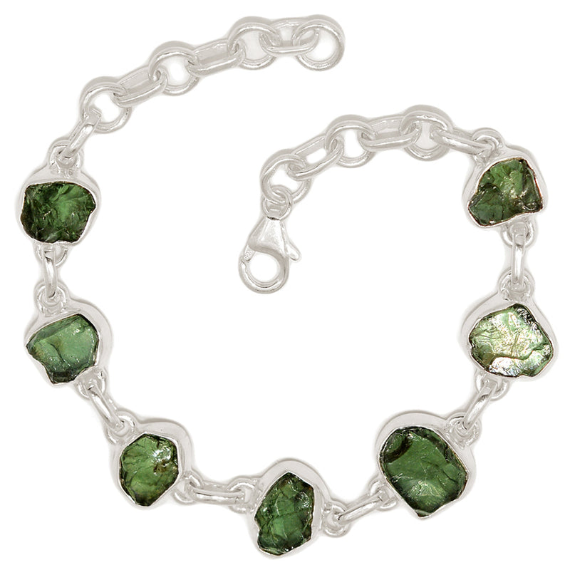 8.1" Green Apatite Rough Bracelets - GATB23