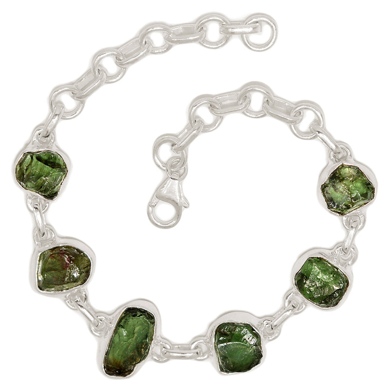 8.2" Green Apatite Rough Bracelets - GATB24