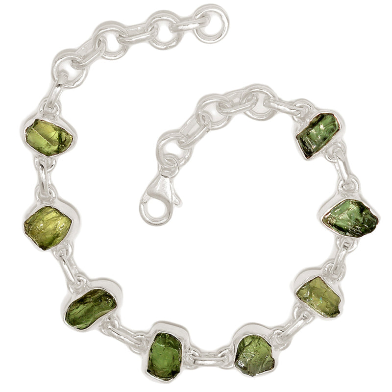 8.2" Green Apatite Rough Bracelets - GATB26