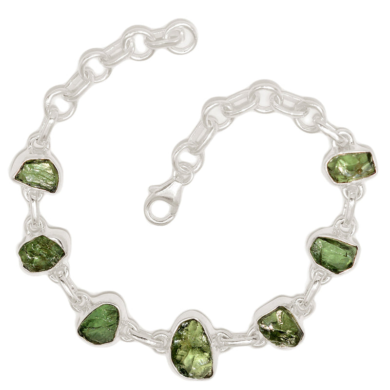 8.1" Green Apatite Rough Bracelets - GATB27