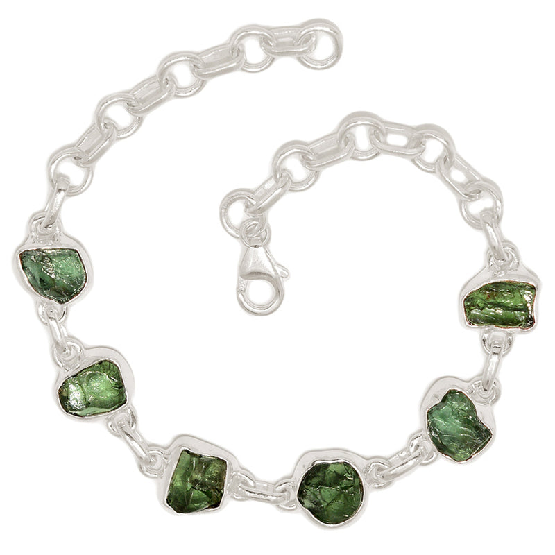 8.5" Green Apatite Rough Bracelets - GATB29