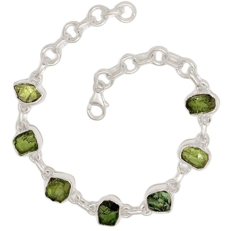8.3" Green Apatite Rough Bracelets - GATB30