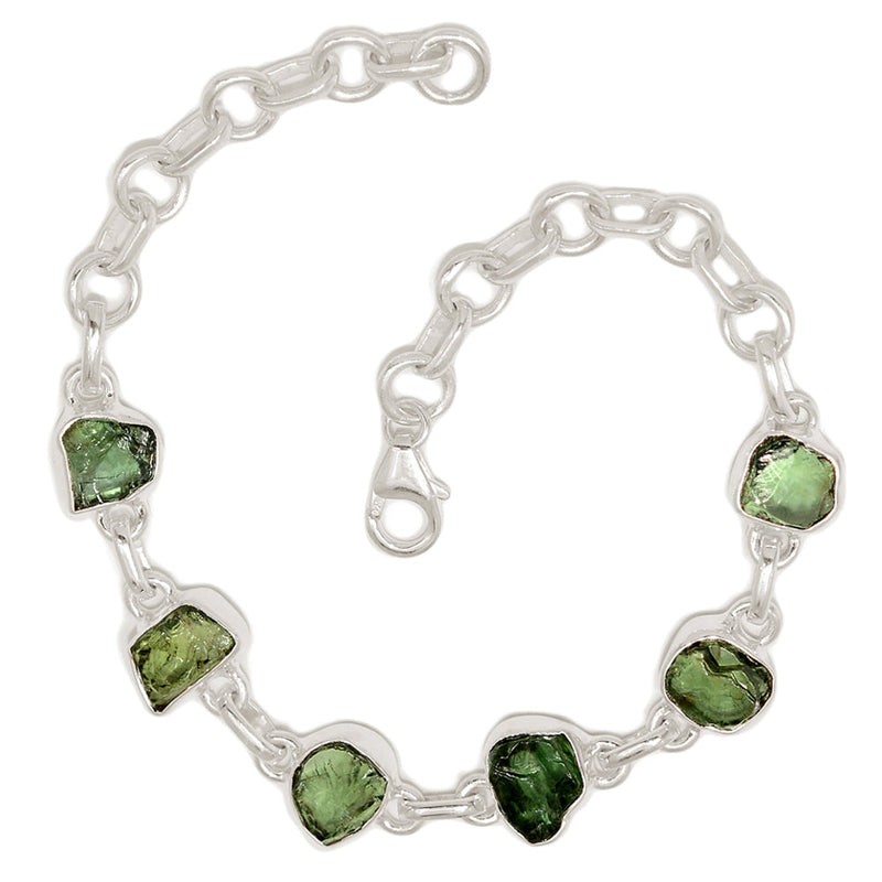 8.3" Green Apatite Rough Bracelets - GATB31