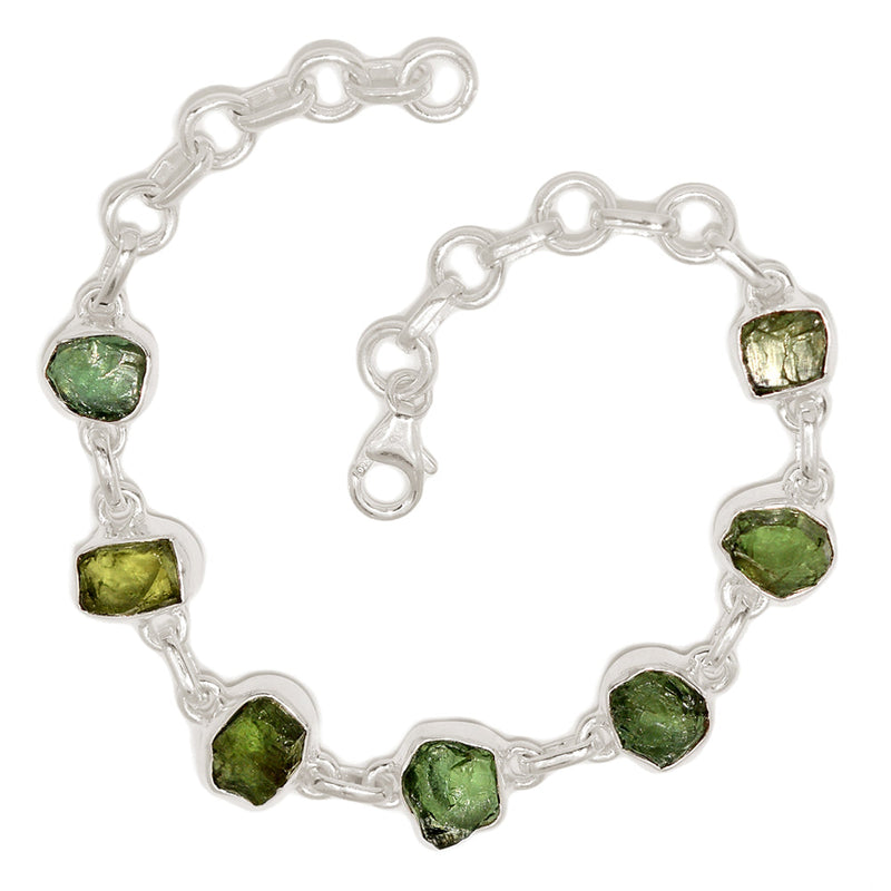 8.3" Green Apatite Rough Bracelets - GATB32