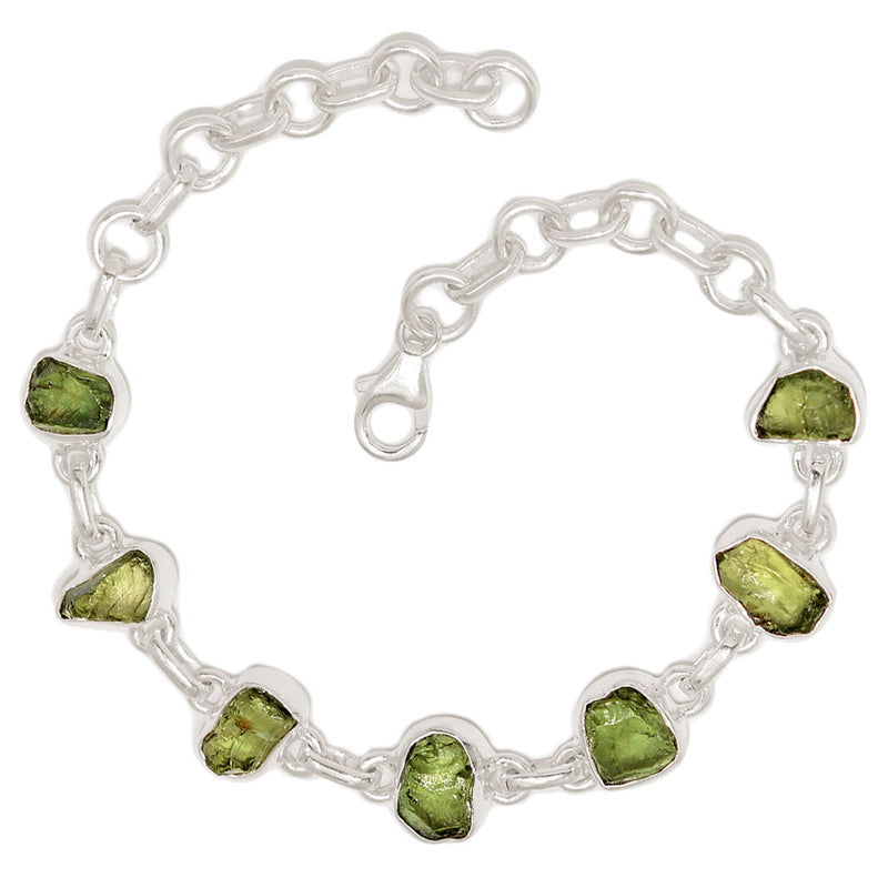 8.5" Green Apatite Rough Bracelets - GATB35