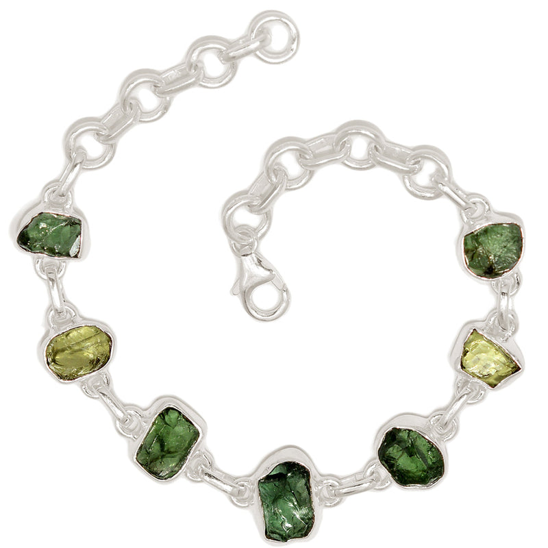 8.1" Green Apatite Rough Bracelets - GATB36