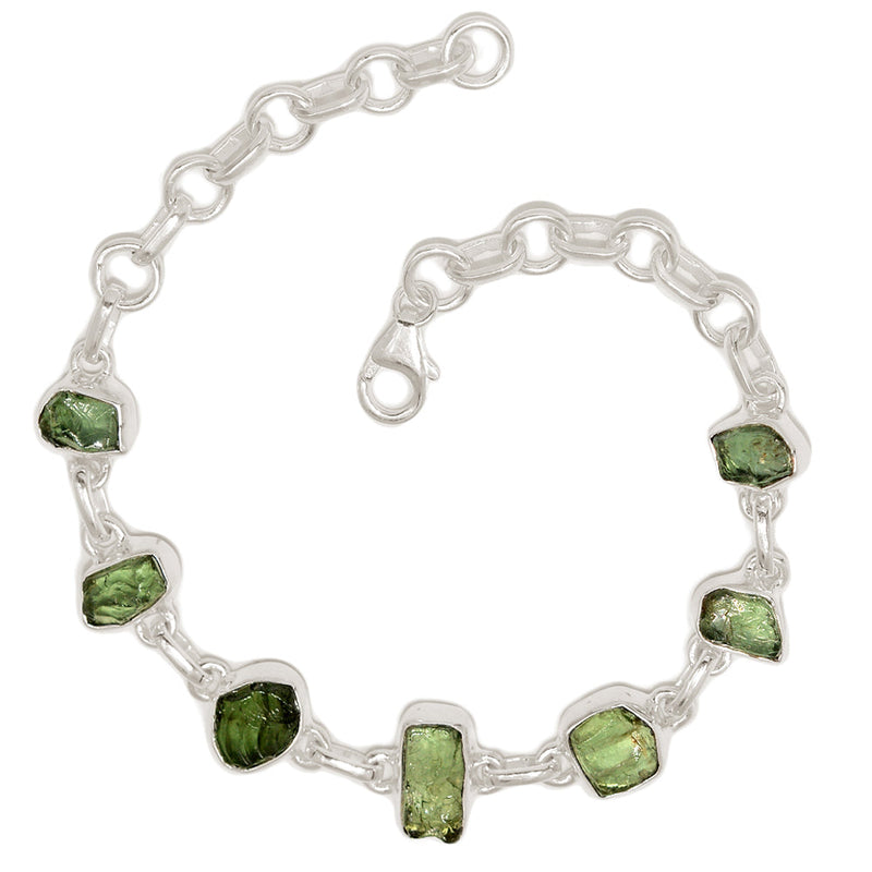 8.5" Green Apatite Rough Bracelets - GATB37