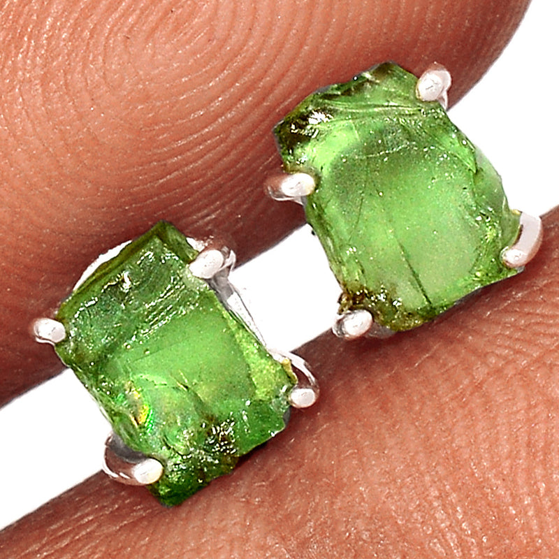 Claw - Green Apatite Rough Studs - GATS64
