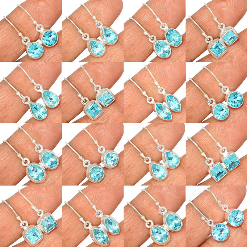 25 Pieces Mix Lot - Blue Topaz Earrings - GBLTE2