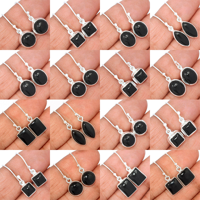 25 Pieces Mix Lot - Black Onyx Earrings - GBOXE2