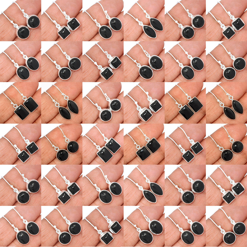 50 Pieces Mix Lot - Black Onyx Earrings - GBOXE3