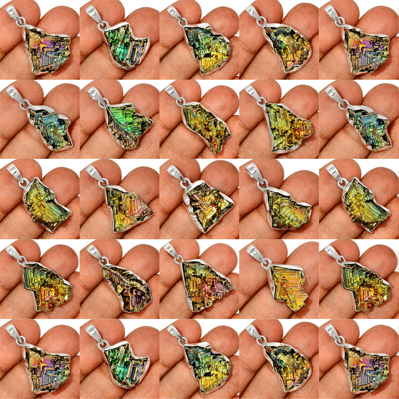 250 Grams Mix Lot - Bismuth Crystal Pendants - GBSCP2