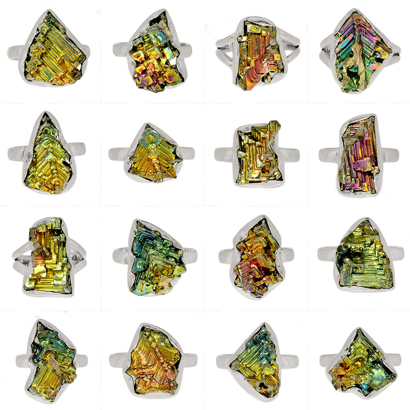 100 Grams Mix Lot - Bismuth Crystal Rings - GBSCR1