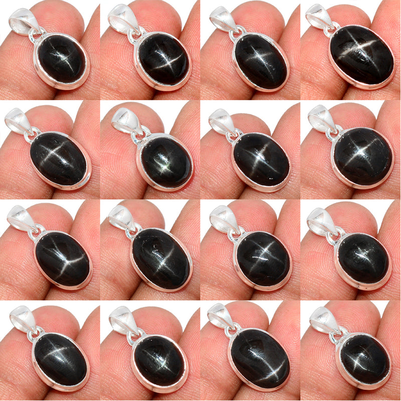 100 Grams Mix Lot - Black Star Pendants - GBSTP1