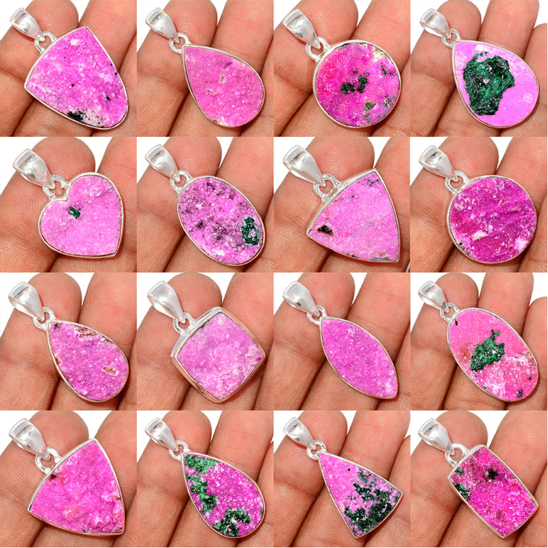 100 Grams Mix Lot - Cobalt Druzy Pendants - GCBDP1