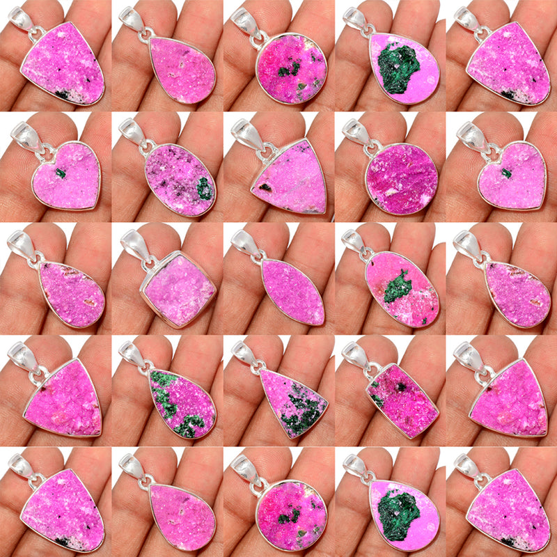 250 Grams Mix Lot - Cobalt Druzy Pendants - GCBDP2