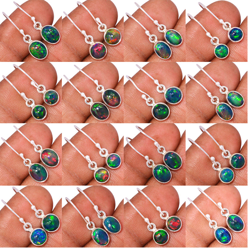 25 Pieces Mix Lot - Chalama Black Opal Earrings - GCBOE2