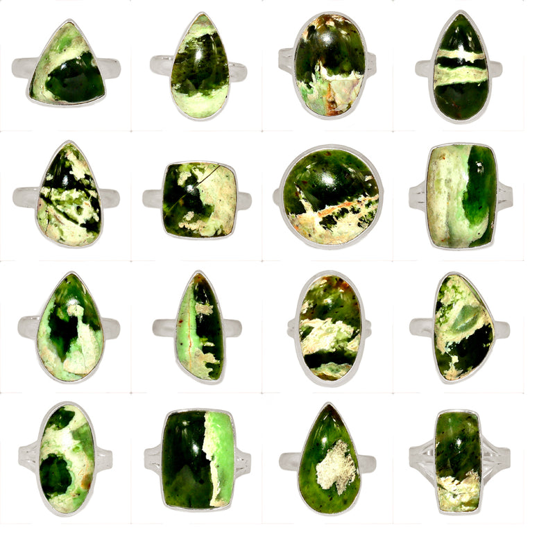 100 Grams Mix Lot - Chrome Chalcedony Rings - GCCDR1