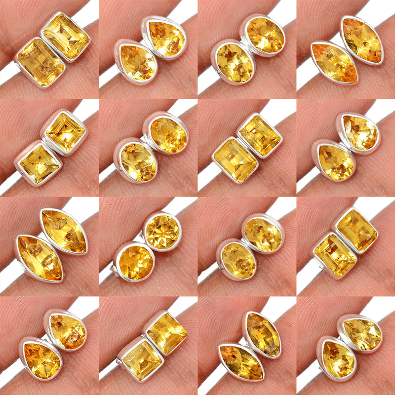 25 Pieces Mix Lot - Citrine Studs - GCITS2