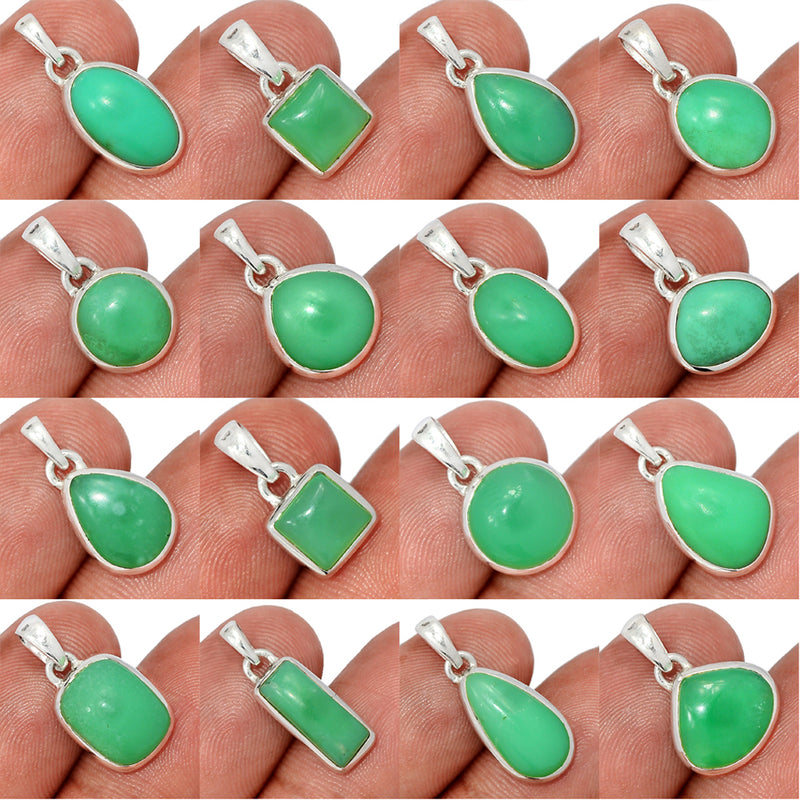 100 Grams Mix Lot - Chrysoprase Pendants - GCRPP1
