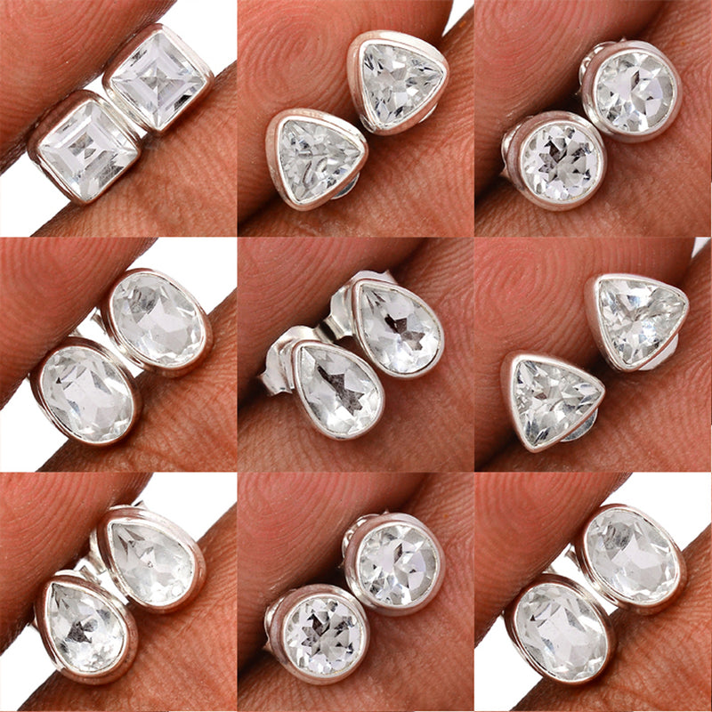 9 Pieces Mix Lot - Crystal Studs - GCRYS1