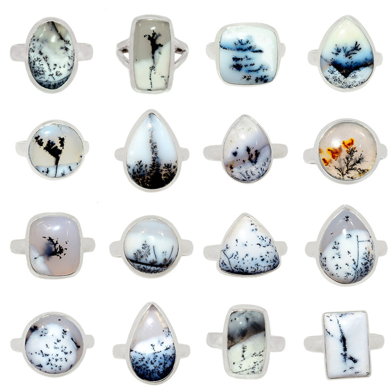 100 Grams Mix Lot - Dendrite Opal Ring - GDROR4