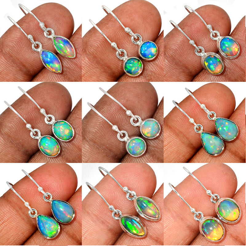 9 Pieces Mix Lot - Ethiopian Opal Earrings - GETOE1