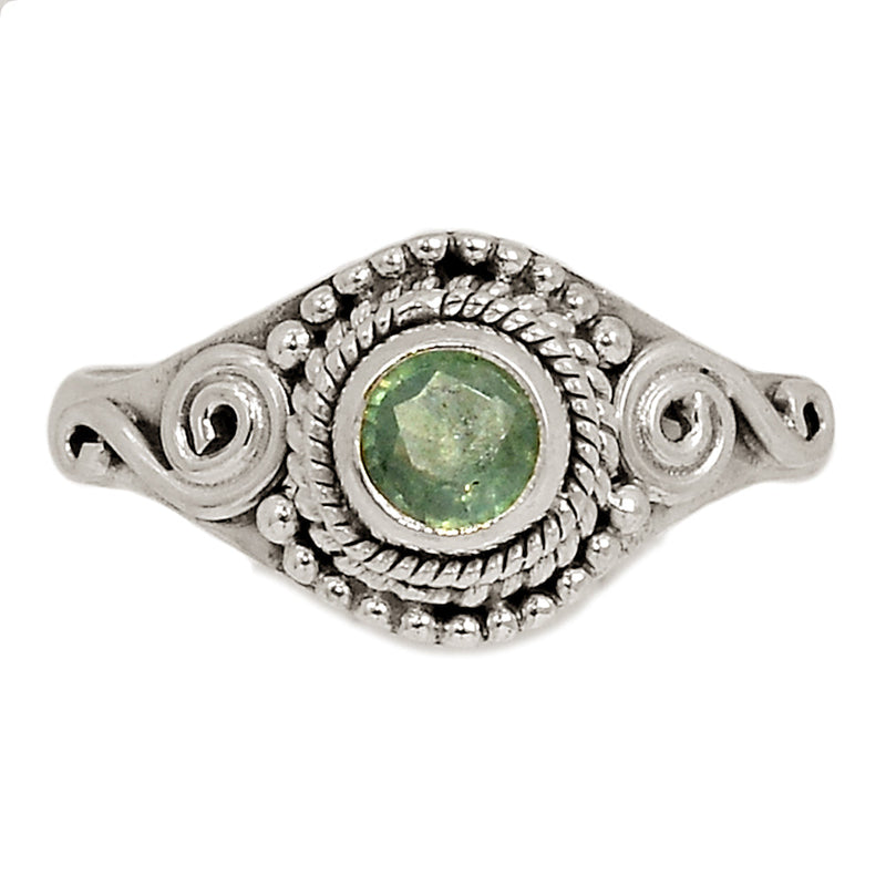 Small Filigree - Green Kyanite Faceted Ring - GKFR101