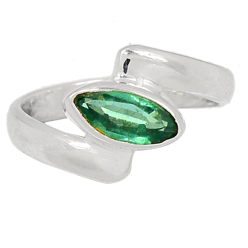 Small Plain - Green Kyanite Faceted Ring - GKFR115
