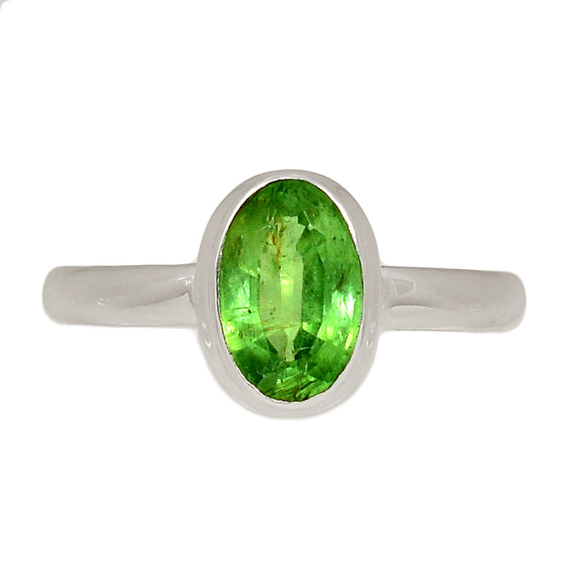 Green Kyanite Faceted Ring - GKFR154